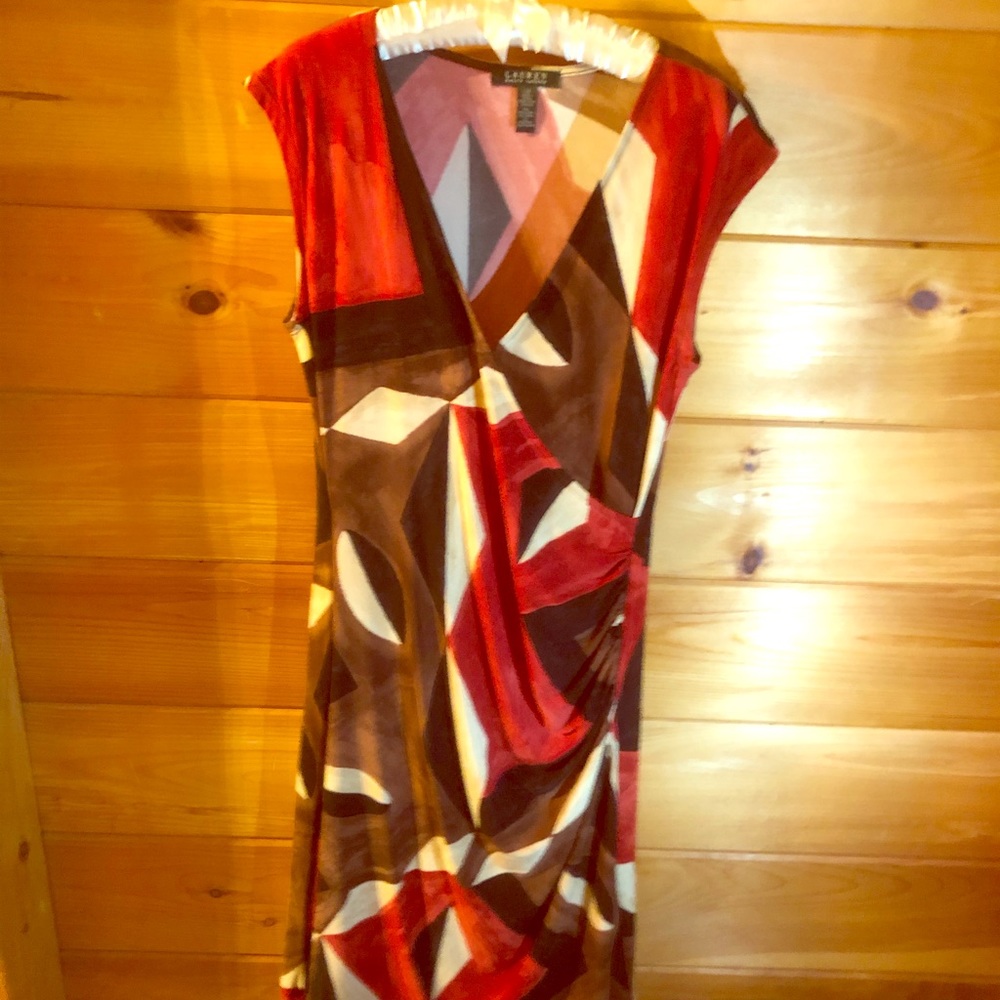 Red patterned dress Ralph Lauren